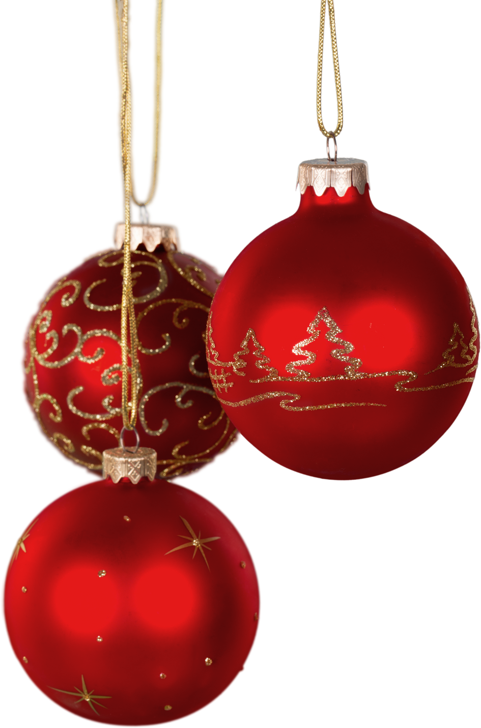 Red Shiny Christmas Decorative Balls